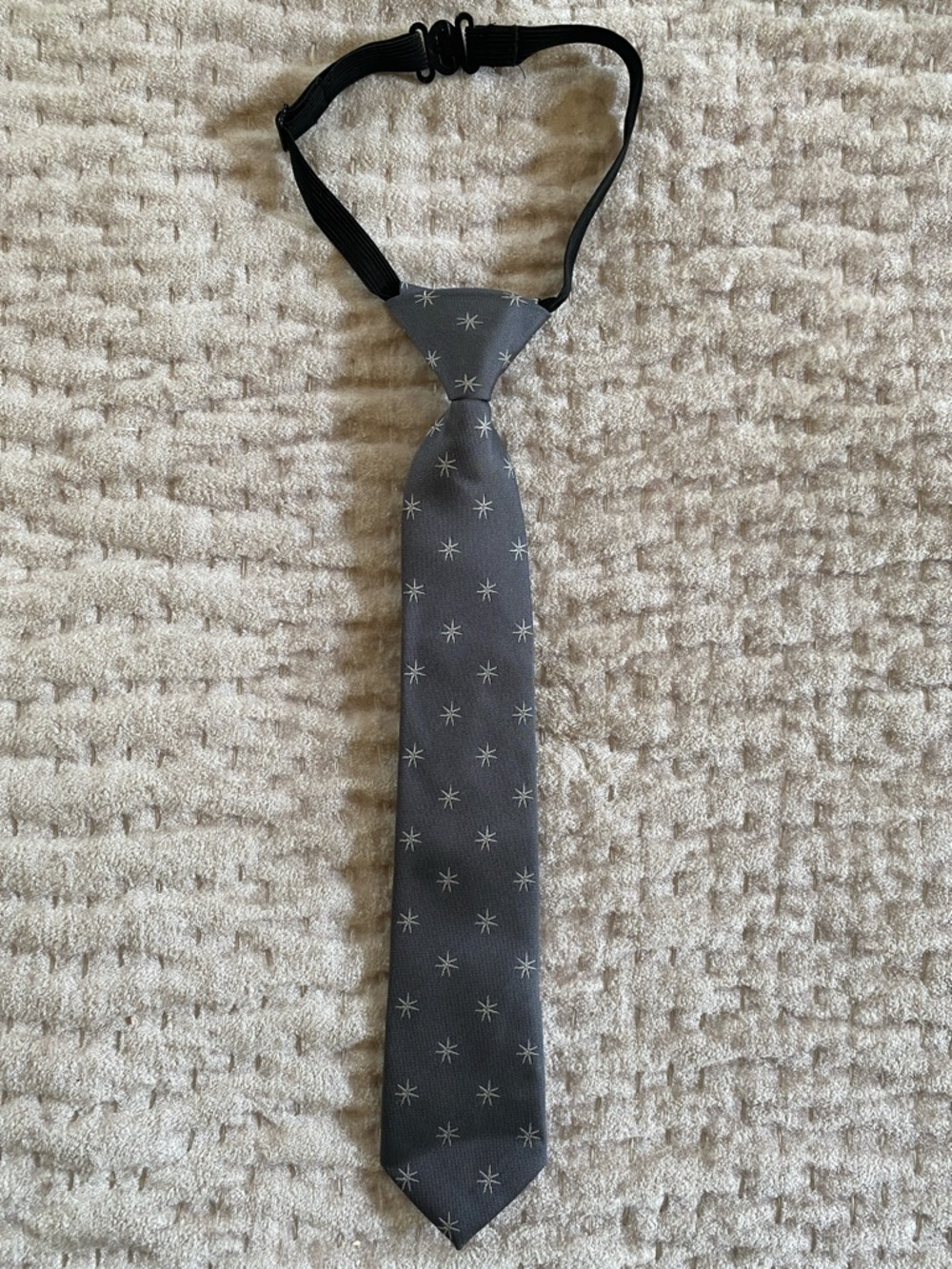H&M Gray Star Pattern Kids Clip-On Tie